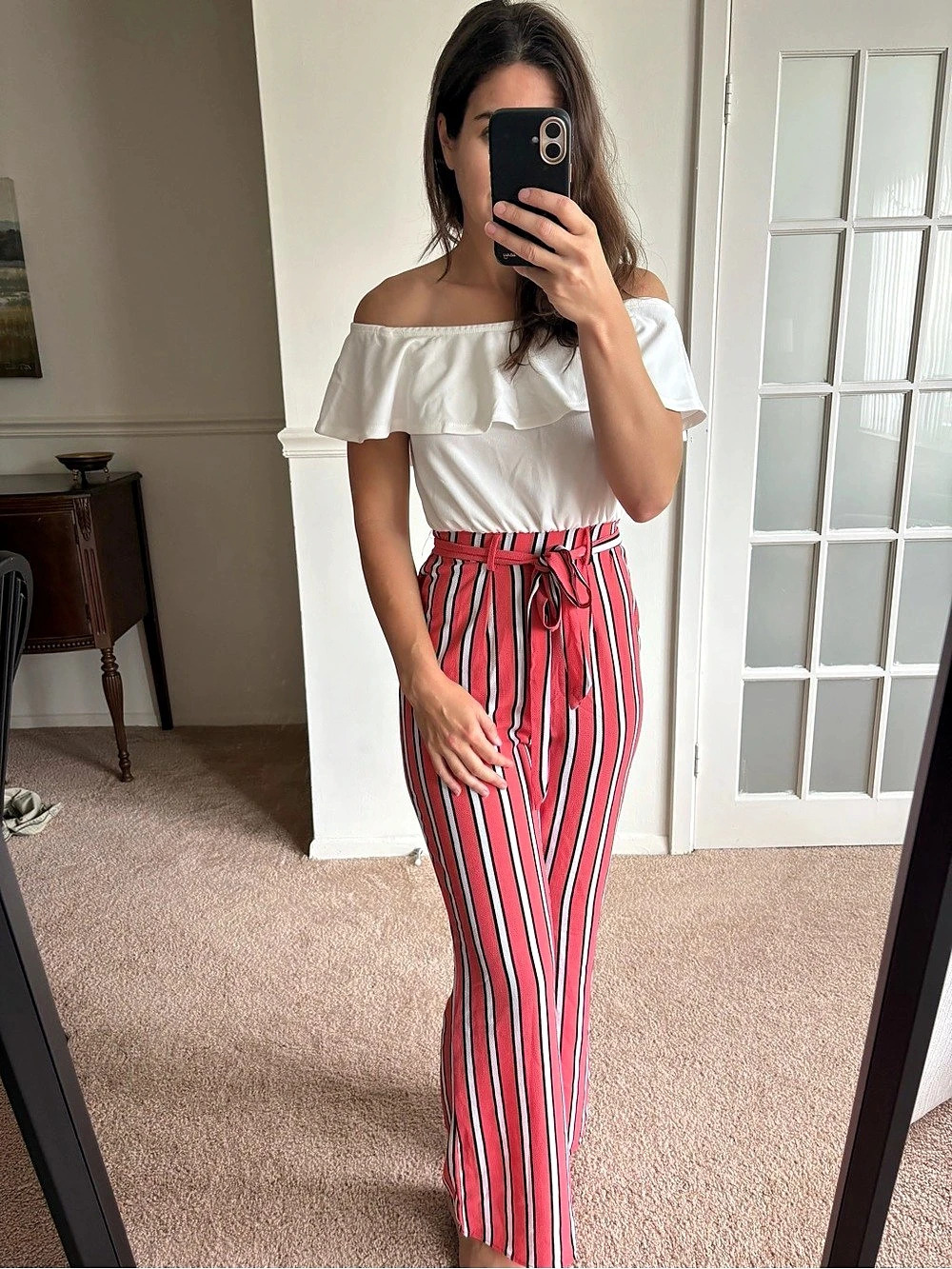 Francesca's Striped Jumpsuit NWT